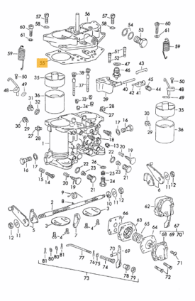 Carburettor, Paper Gasket - Solex 40PII - Image 2