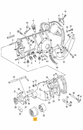 Gearbox / Transmission, Front Mount Retainer Cup/Can, (all Dual Mount Transmissions) - 356A, 356B, 356C - Image 3