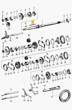 Gearbox / Transmission, Drive Shaft key (80mm) -356A, 356B, 356C - Image 2