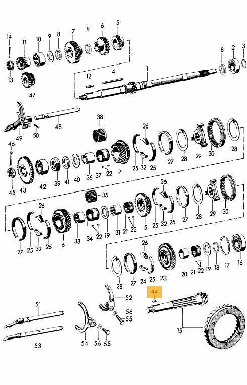 Gearbox / Transmission, Drive or Pinion Shaft key (12mm) - 356A, 356B, 356C - Image 3
