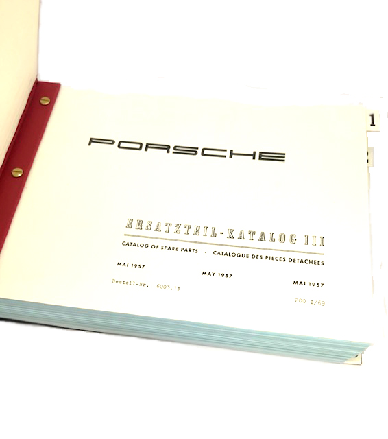 Porsche 356A Catalog of Spare Parts / Ersatztel - Katalog III 