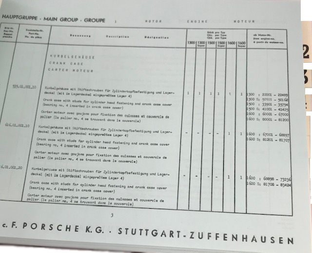 Porsche 356A Catalog of Spare Parts / Ersatztel - Katalog III