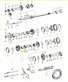 Gearbox / Transmission, Needle Bearing Roller Cage (23mm) 2nd/3rd Gear - Image 2