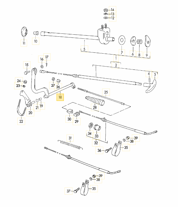 Brake, Emergency / Hand / Parking, Pivot Lever (LHD) (Used) - all 356 - Image 3