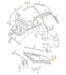 Panel, Battery Compartment Interior Front Panel - 356A, 356B T5 - Image 2