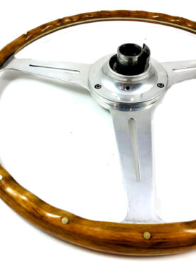 Steering Wheel, VDM GT Wood Rim 425mm, with Horn Button (Used Original) - 356, 356A - Image 6