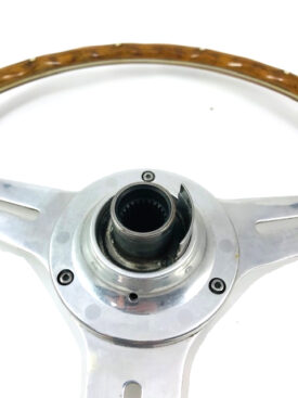 Steering Wheel, VDM GT Wood Rim 425mm, with Horn Button (Used Original) - 356, 356A - Image 7