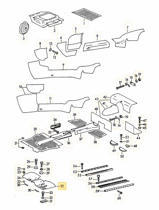 Pedal Floor Board Set (LHD) - 356B T6, 356C - Image 4
