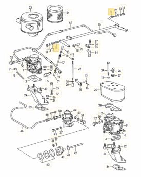 Carburettor / Carburetor, Cross Shaft Pivot Ball - Zenith 32NDIX & Solex 40PII-4. - Image 2