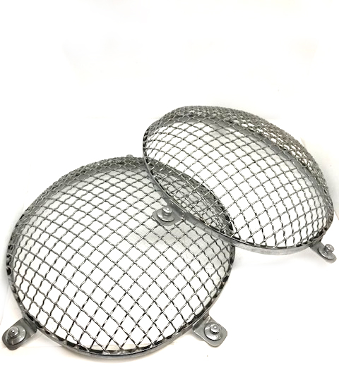 Headlight Stone Guard Wire Mesh Grilles with Tenax Fasteners (Pair) (Used Original)