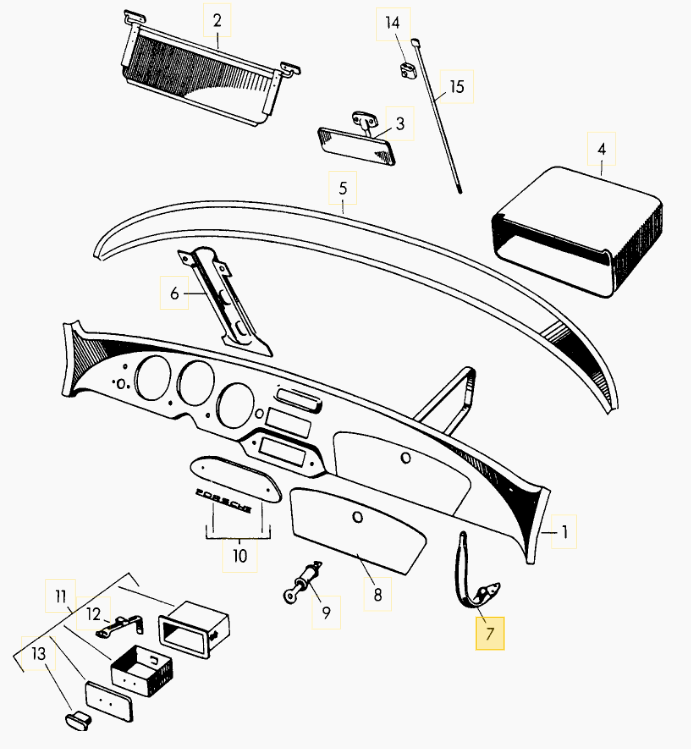Dash Grab Handle with 3 screws (Used Original) - 356A 356B 356C - Image 4