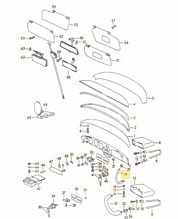 Dash Grab Handle with 3 screws (Used Original) - 356A 356B 356C - Image 5