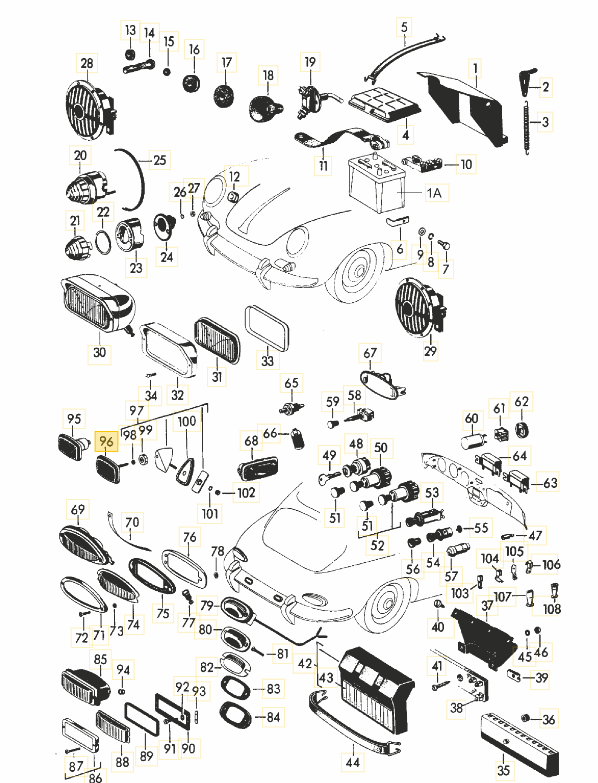 Reflector (Rear) (Plastic Lens) with Chrome Consoles (Left & Right) Kit - 356B, 356C - Image 3