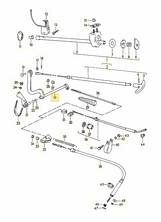 Brake, Emergency / Hand / Parking, Pivot Lever (LHD) (Used) - all 356 - Image 4