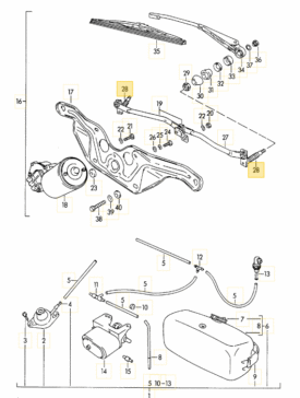 Wiper Arm Shaft with Bearing and Crank - 356B T6, 356C - Image 4