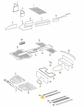 Threshold Step Door Seal / Lower Door Seal - pre A 356 - Image 2