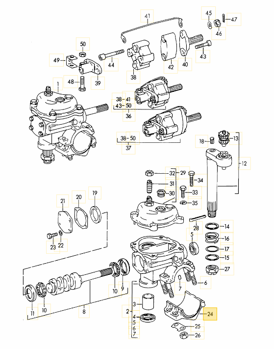 Steering Box, ZF, Mount (Used) - 356A, 356B, 356C - Image 3