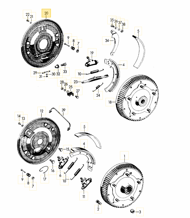 Brake Backing Plate (Rear, Right, Drum) (Used, Repainted) - 356B - Image 3