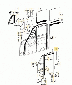 Door, Water / Wind Deflector Strip Chrome (Used Original) 356A 356B 356C - Image 4