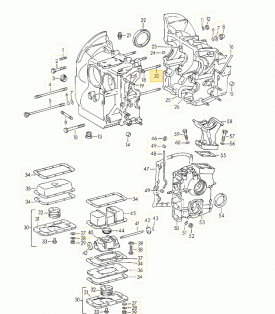 Engine Case Stud for Crankcase Bearing 2  - 356B 356C - Image 2