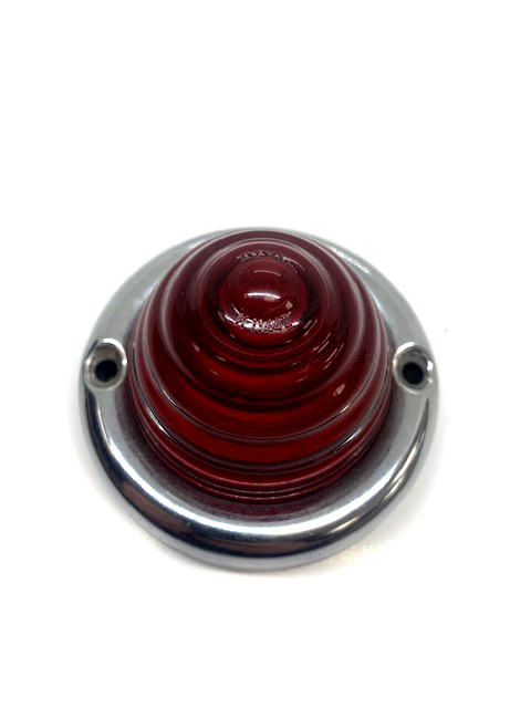 Rear Light, Beehive Red Lens, SWF K11442 with Rubber Seal & Chrome Bezel (Used Original) - 356AT2