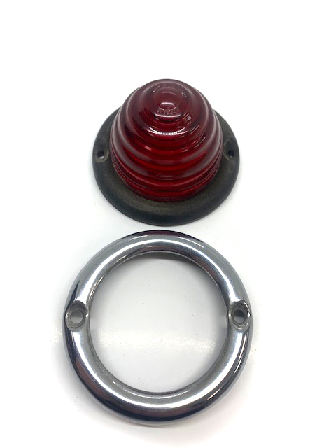 Rear Light, Beehive Red Lens, SWF K11442 with Rubber Seal & Chrome Bezel (Used Original) - 356AT2 - Image 2