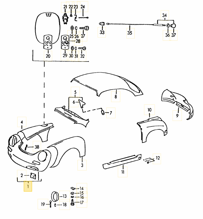 Panel, Nose Half, Left - 356BT6, 356C - Image 2