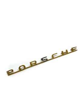 Badge / Emblem Porsche, (Gold) 5 Stud, 215mm (Used Original) - 356, 356A