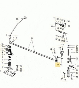 Gear Change / Shifter linkage, Monkey Motion, Fork & Lever (Used) - 356AT1 - Image 4