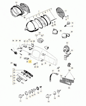 Dashboard Push Starter, Ivory Button (Used Original) - 356 - Image 4