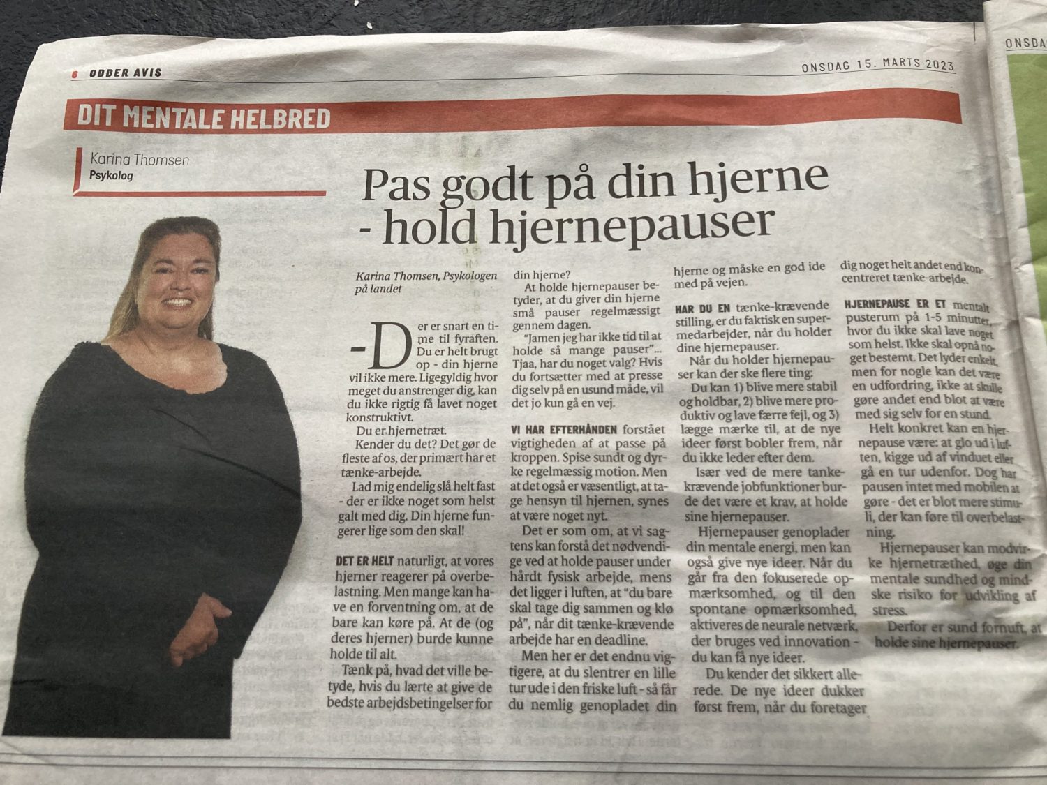 Dit mentale helbred (4): Pas godt på din hjerne – hold hjernepauser