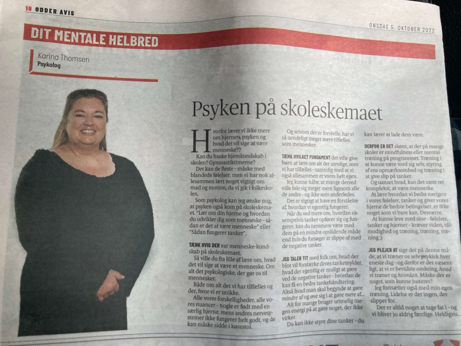 Dit mentale helbred (1): Psyken på skoleskemaet