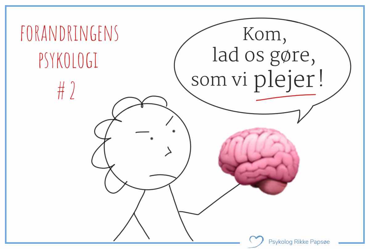 Din hjerne elsker, når du gør, som du plejer. Så meget, at den faktisk er indrettet til at skubbe dig i retning af plejer.