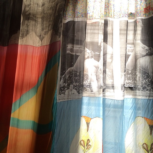 IKOU TSCHUSS archives multi printed spring silk curtain @ikoutchuss @guyamarini #ikoutschuss #prints #spring #colors #publicimagepr #liberty #sumo