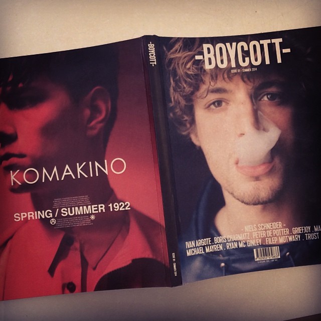 BOYCOTT magazine issue 1 , back cover Komakino ss 2014 campaign @boycottmagazine @komakinolondon #menswear #ss2014 #new #magazine
