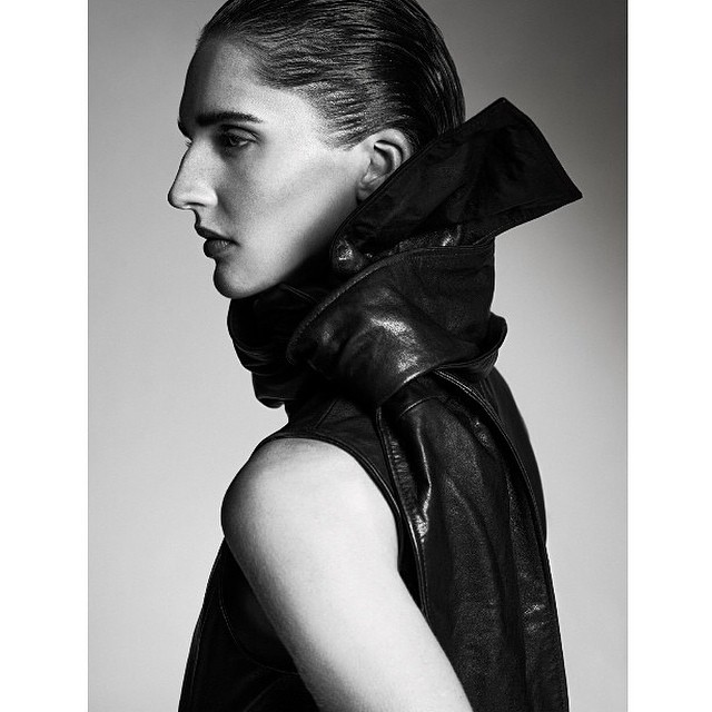 #regram @zebdaemen beautiful Sara Steiner for Ainur Turisbek Spring Summer shot by Zeb Daemen styled by @lottavolkova @ainurturisbek #sarasteiner #kfw #springsummer2015 #leather #fashion