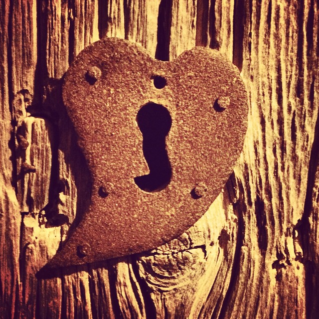 heart shaped house key