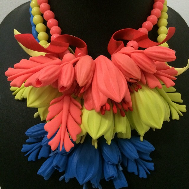 EKTHONGPRASERT spring summer 2015 flower silicone necklaces @ekthongprasert #ekthongprasert #silicone #jewelry #accessories #colors #springsummer2015