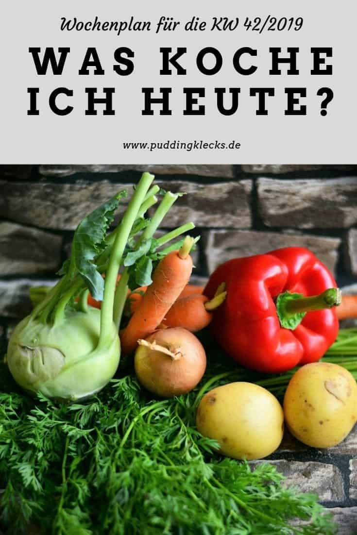 Ausgewogen und gesund mit meinem Speiseplan und Wochenplan für die KW 42/2019 durch die Woche. Einfache Rezepte zum Nachkochen