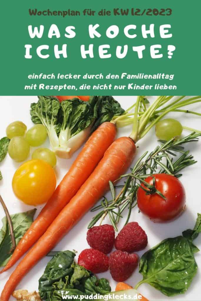 Hol dir leckere Inspirationen in meinem Familien-Wochenplan KW 12/2023 - hier findest du einfache Kochrezepte für jeden Tag für die ganze Familie.#rezepte #rezeptidee #wochenplan #speiseplan #familientisch #essen