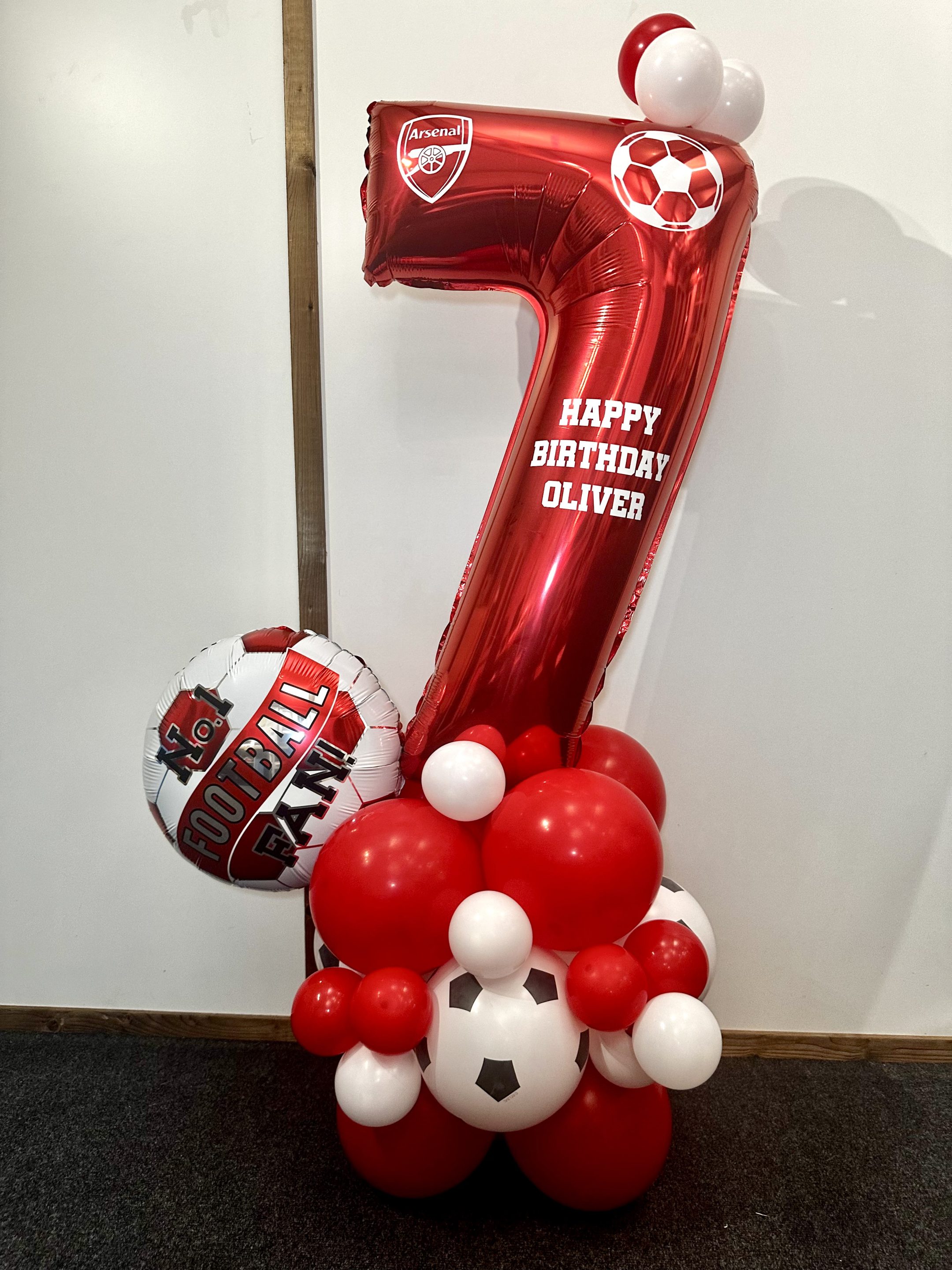 Single Balloon Stack Football Fan