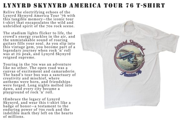 Lynard Skynyrd America 76 tour t-shirt