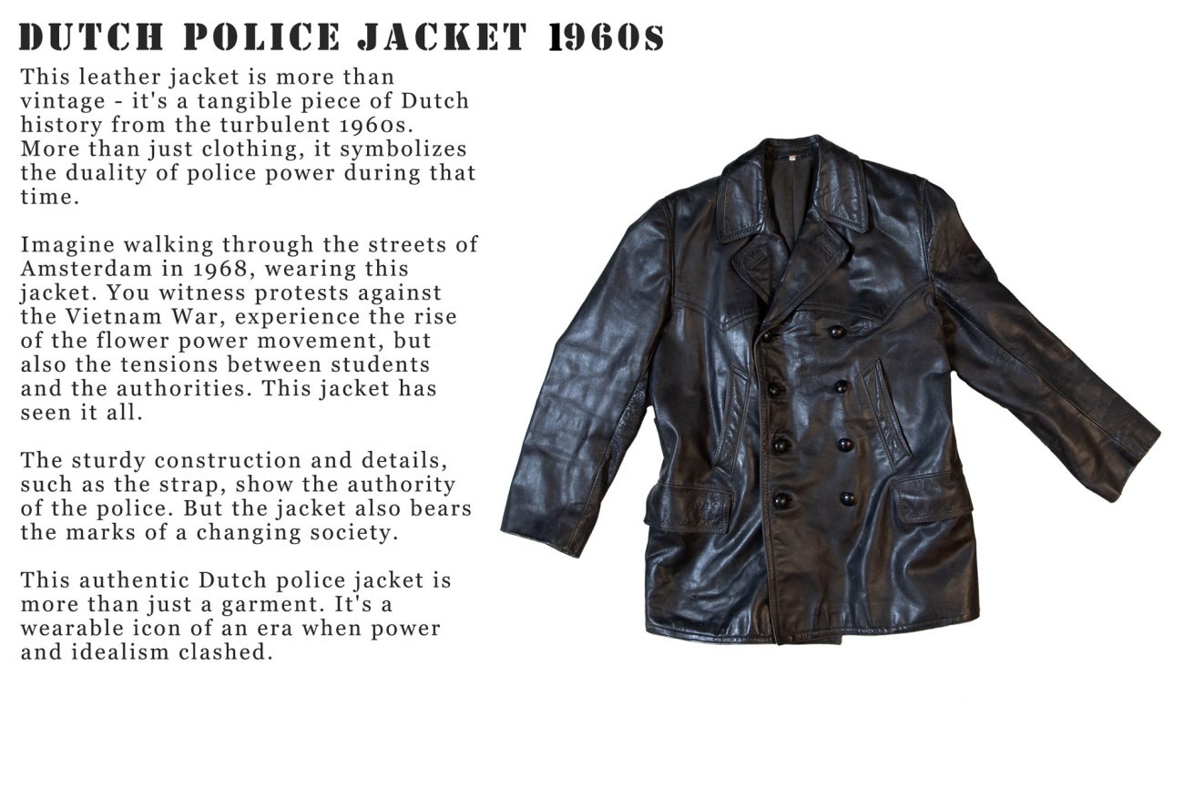 Dutch leather police jacket