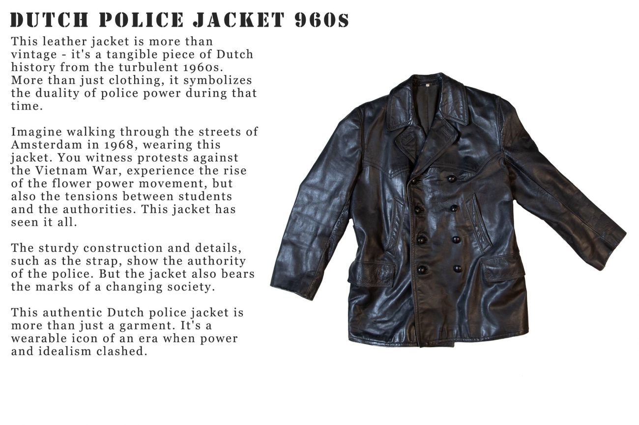 Dutch leather police jacket