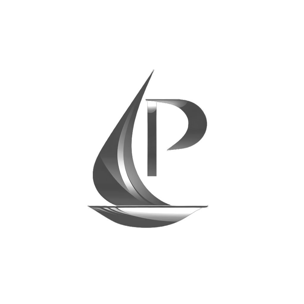 Purjemedia Oy valkoinen logo