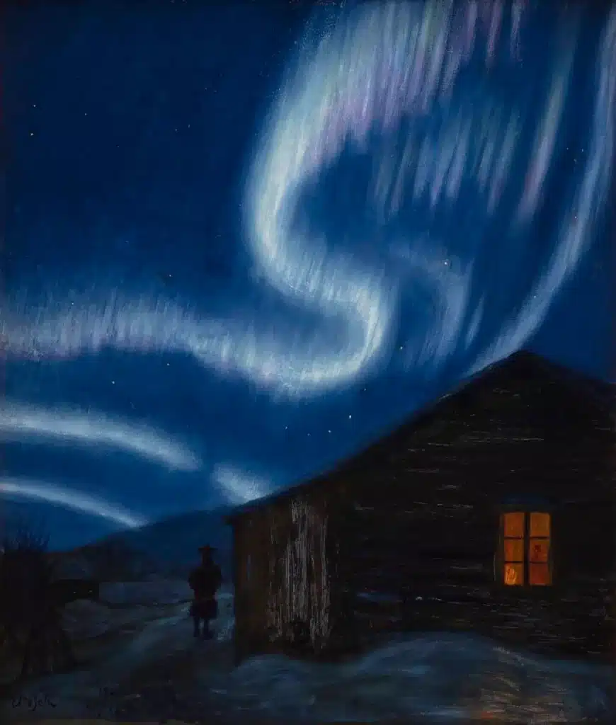 Northern Lights by Harald Moltke, 1900.