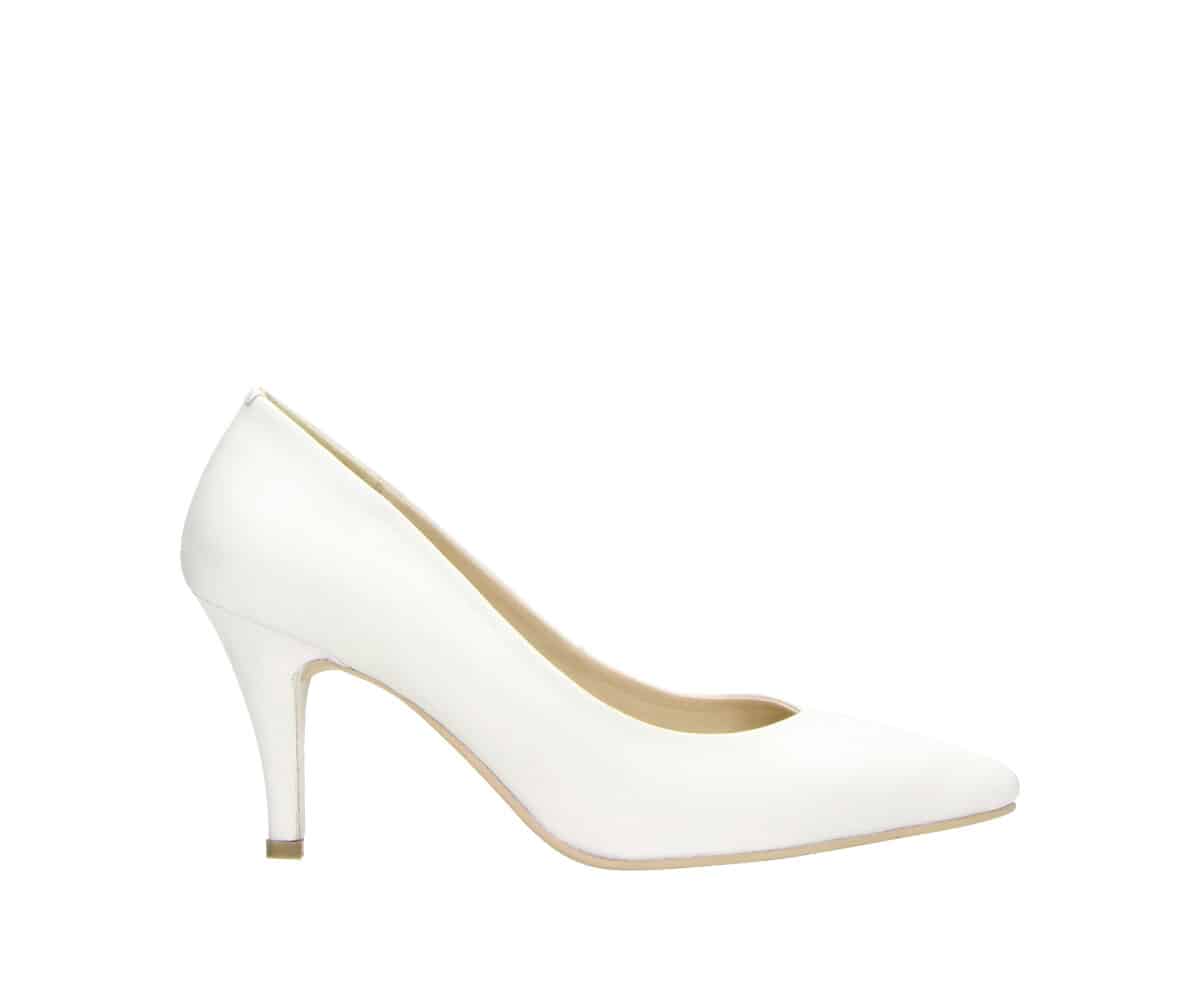 Ann 01 1100 White heels by PX Shoes