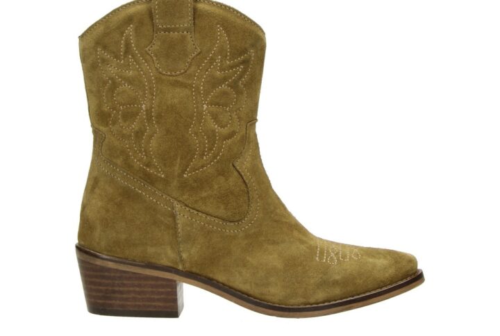 Mint Western Shoes Cognac Leather Suede