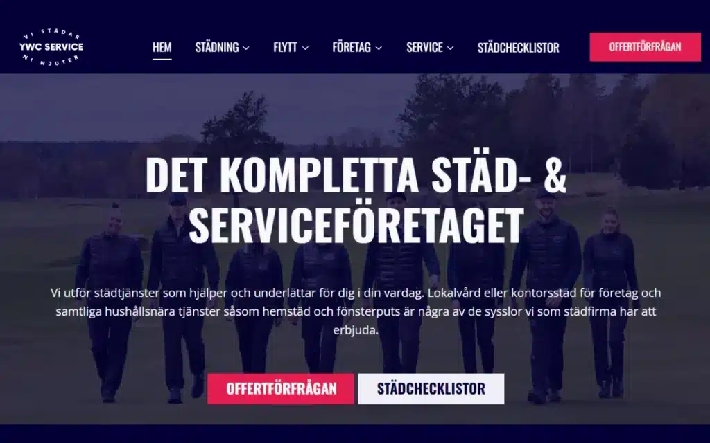 YWC Service_hemsida efter