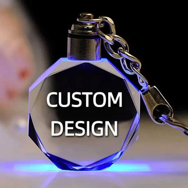 Customised 2D Multi-Edged Special Key Chain With Multi Colour LED Light - Image 2